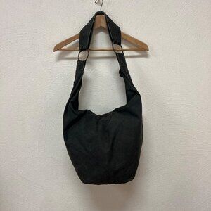 Large Lululemon Shoulder Bag Zippered Closure and Chunky Hardware Black